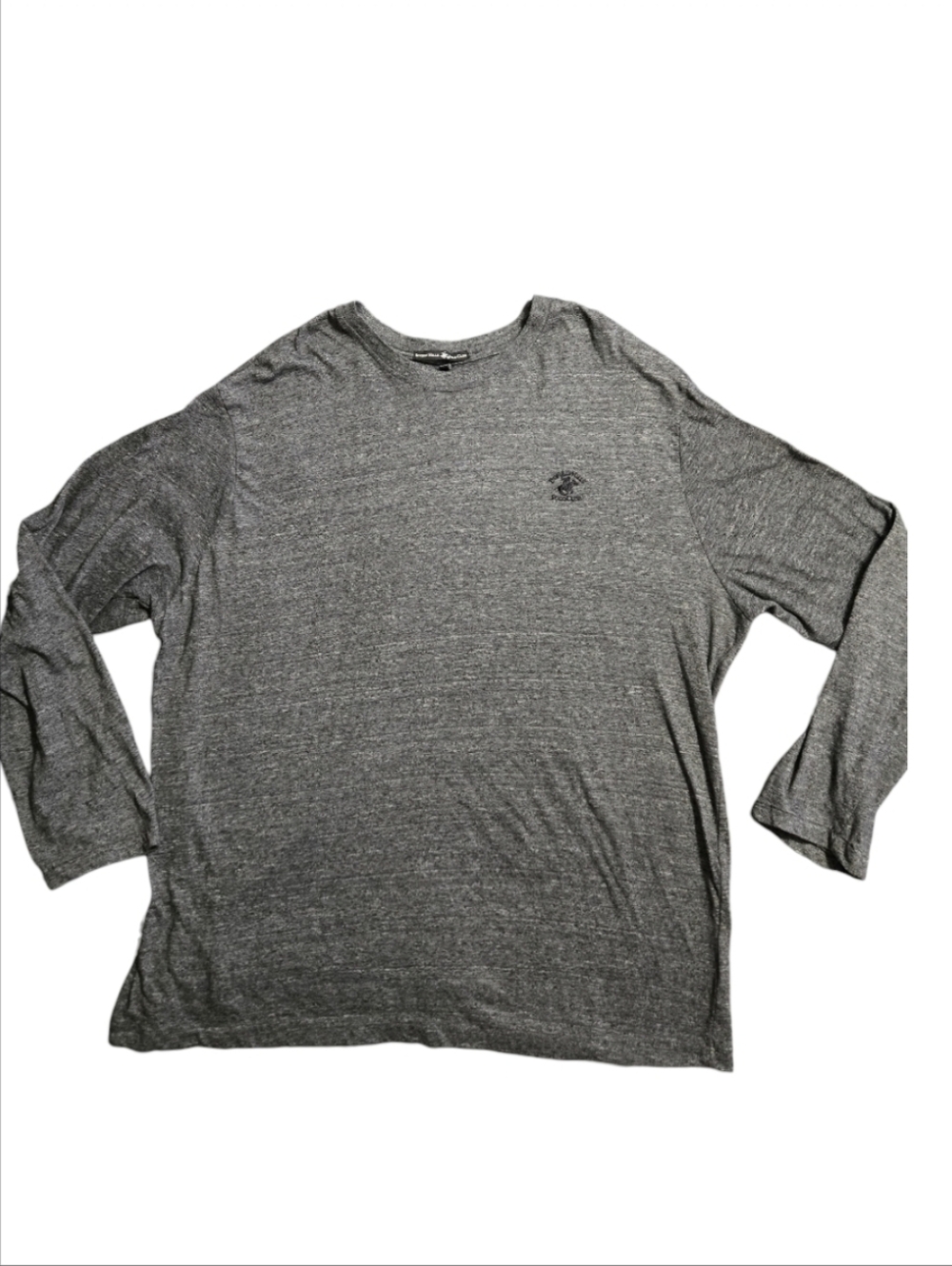 BEVERLY HILLS POLO CLUB Men's Sz 2x Gray Long Sleeve Crew Neck T-Shirt